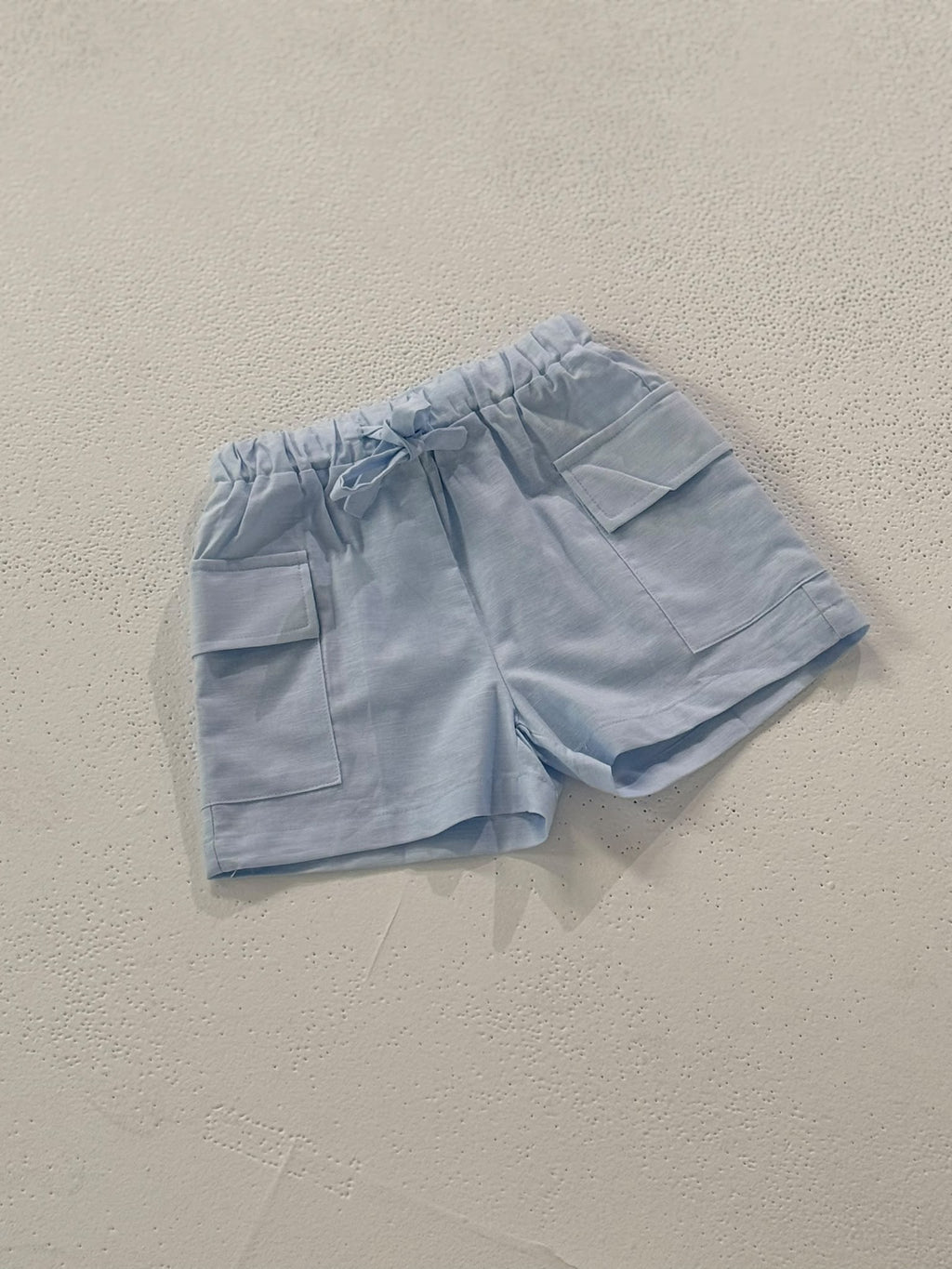 Linen Cargo Shorts | Sky Blue