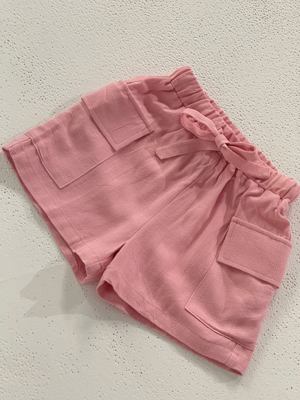 Linen Cargo Shorts | Dusty Pink