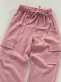 Linen Cargo Pants | Dusty Pink