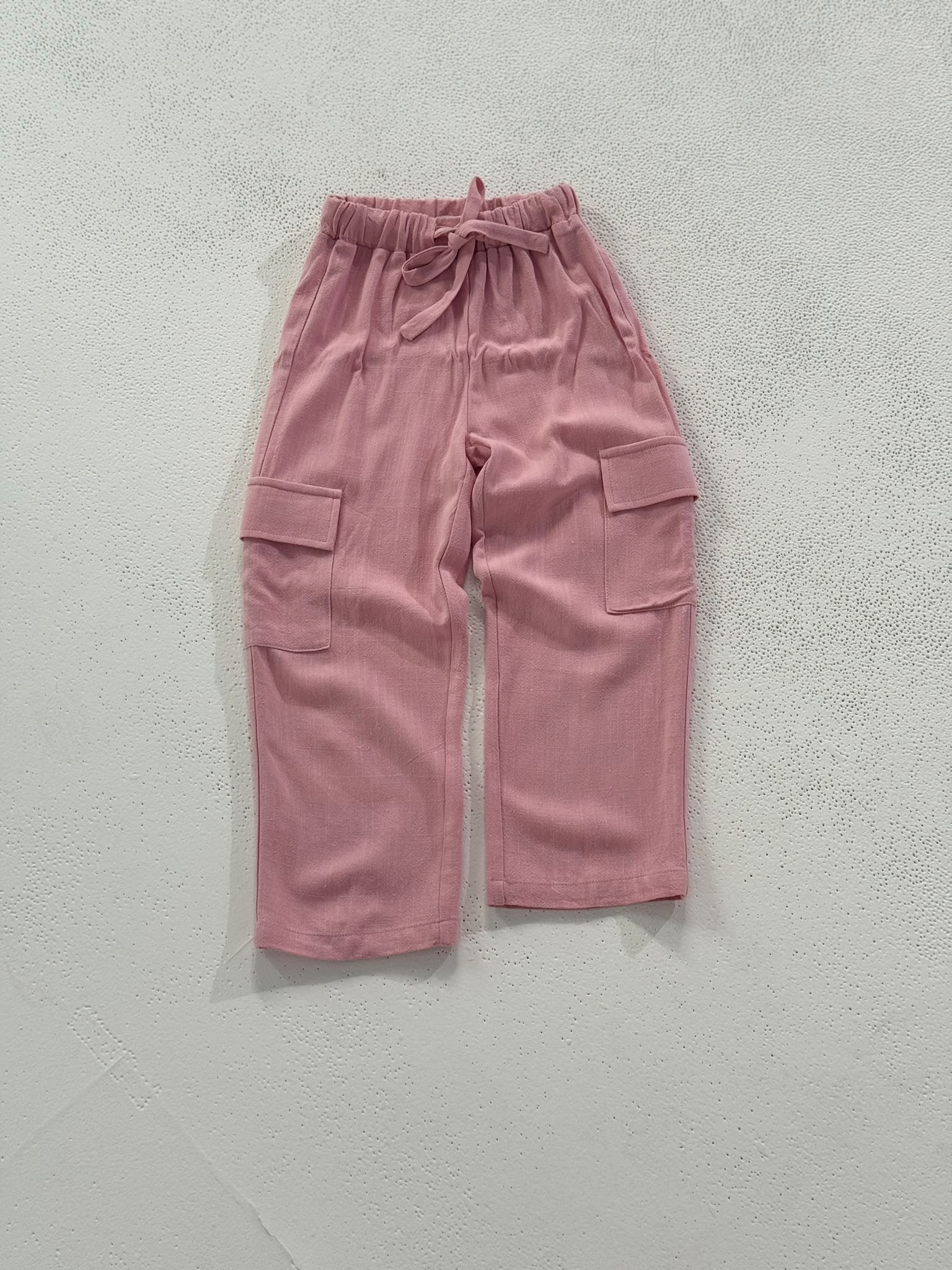 Linen Cargo Pants | Dusty Pink