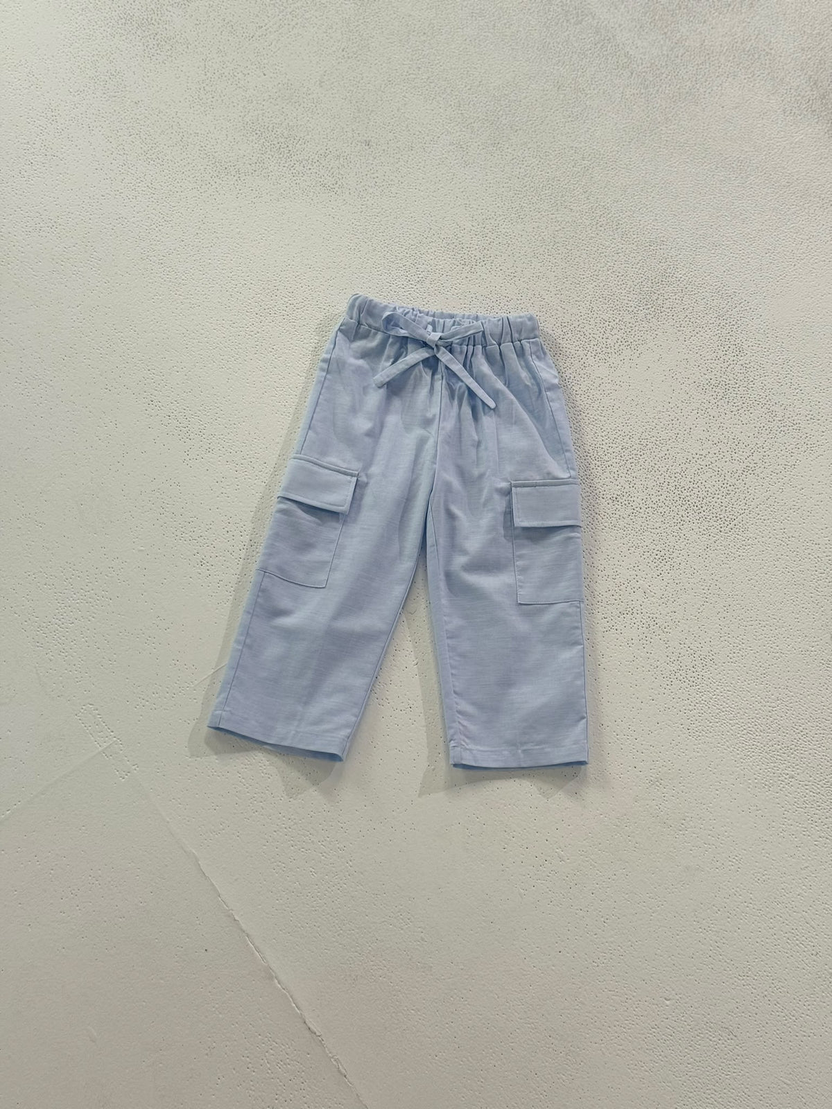 Linen Cargo Pants | Sky Blue
