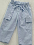 Linen Cargo Pants | Sky Blue
