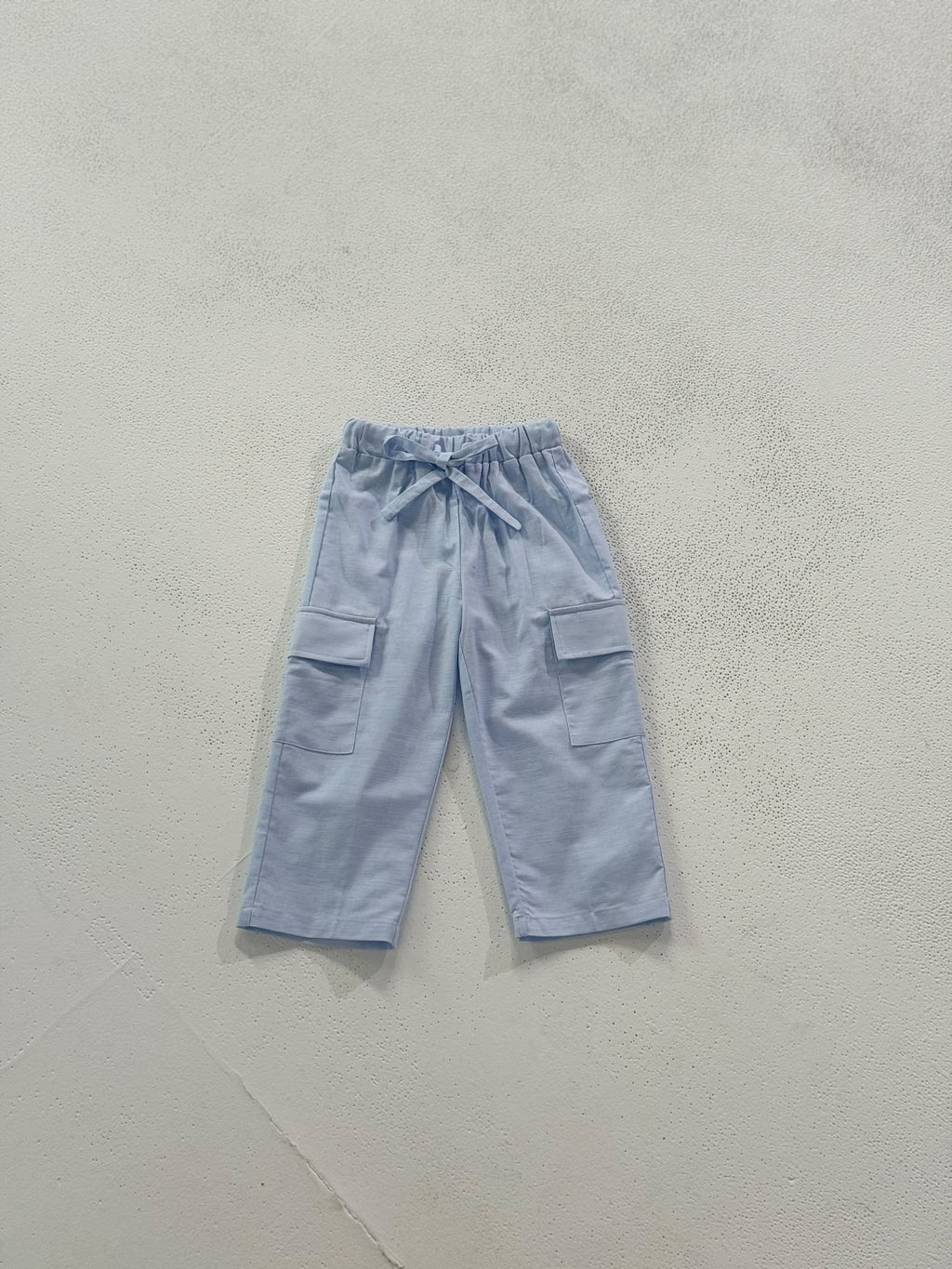 Linen Cargo Pants | Sky Blue