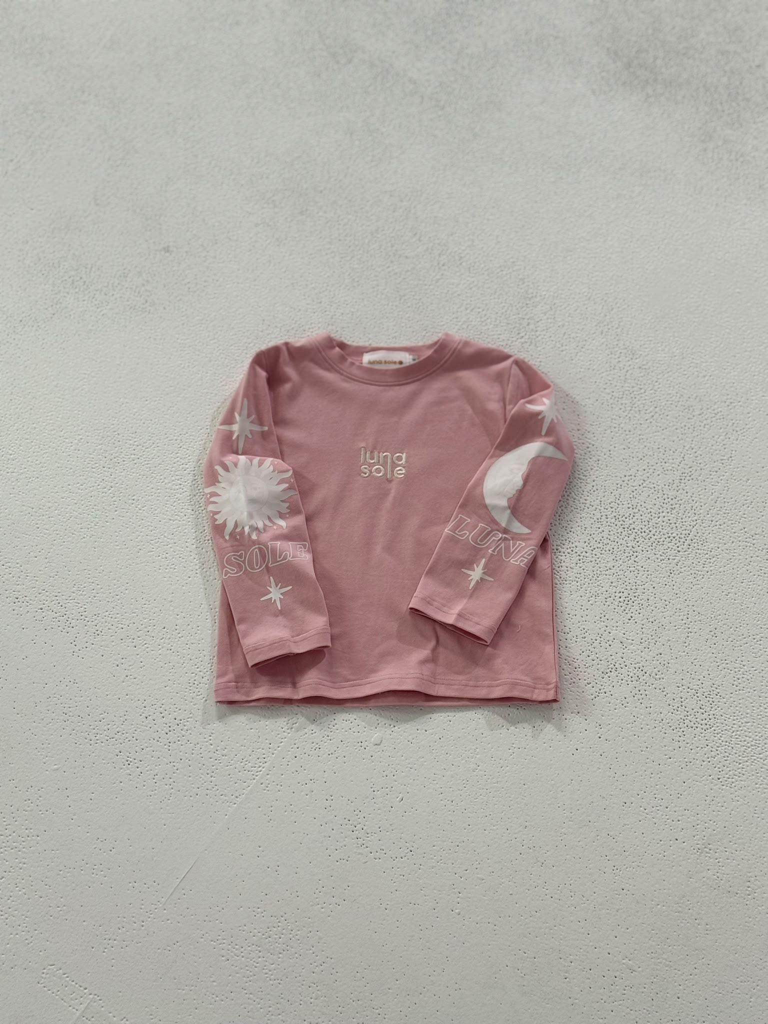 Long Sleeve Printed Tee | Dusty Pink