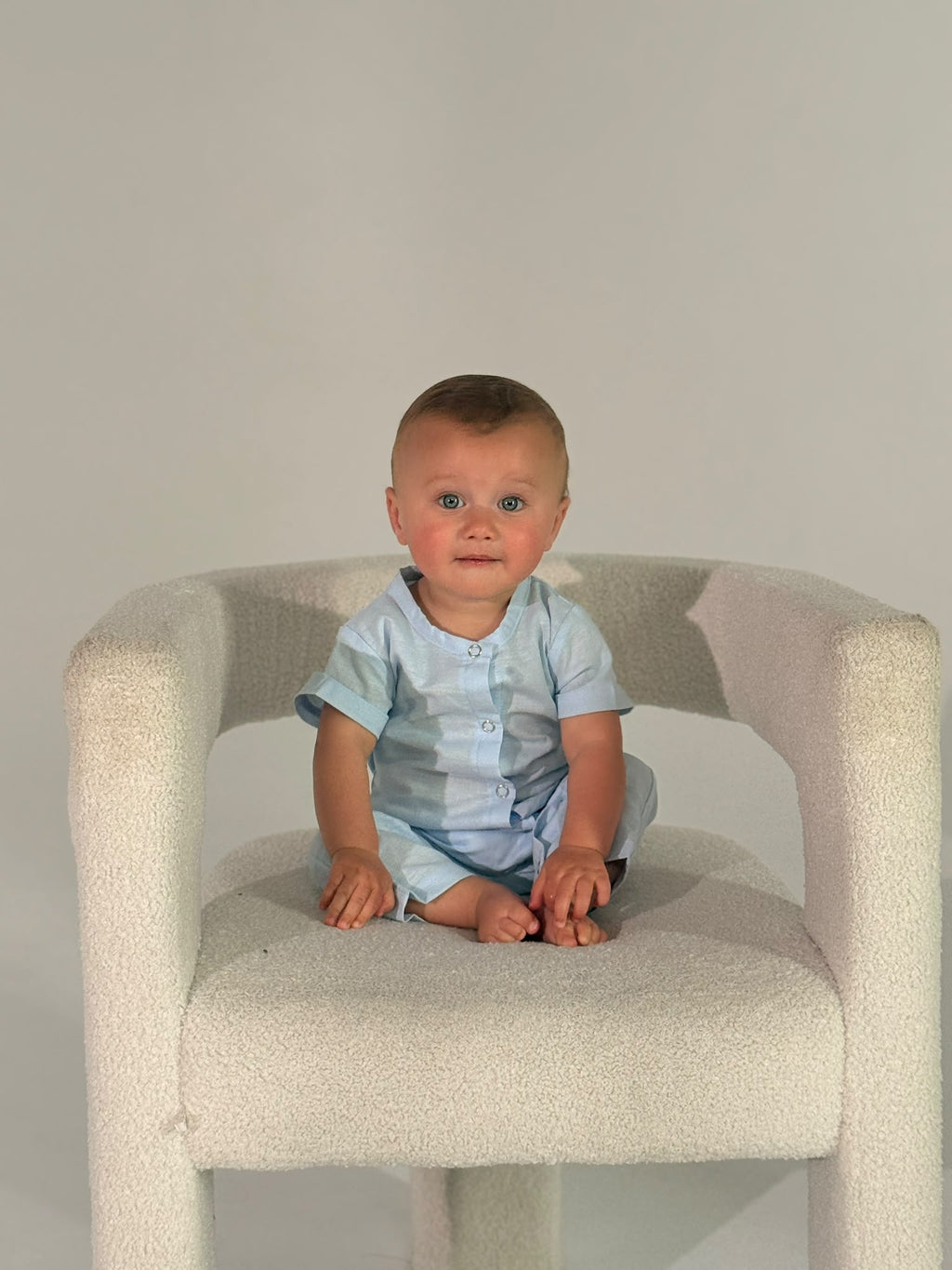 Linen Romper | Sky Blue