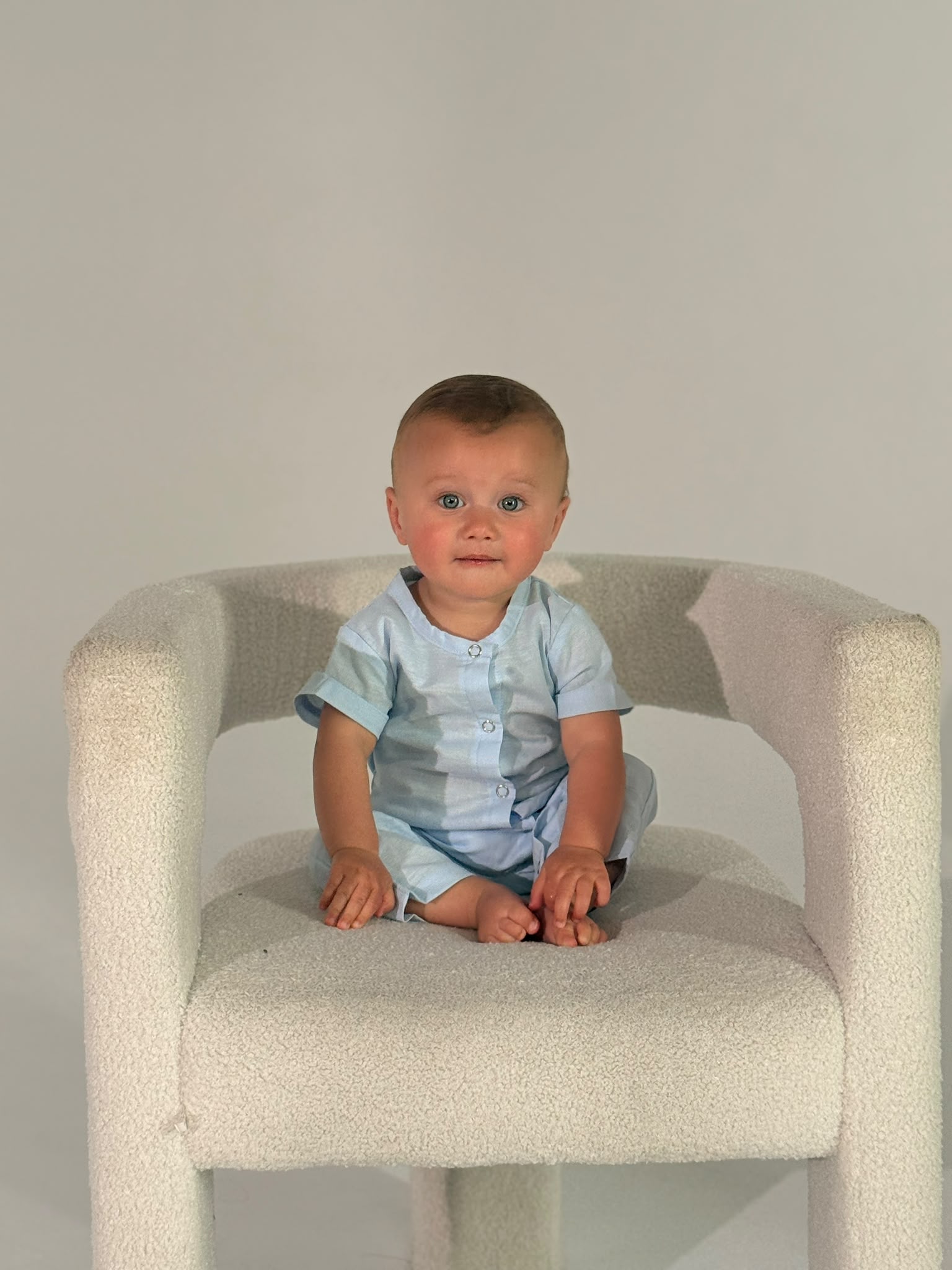 Linen Romper | Sky Blue
