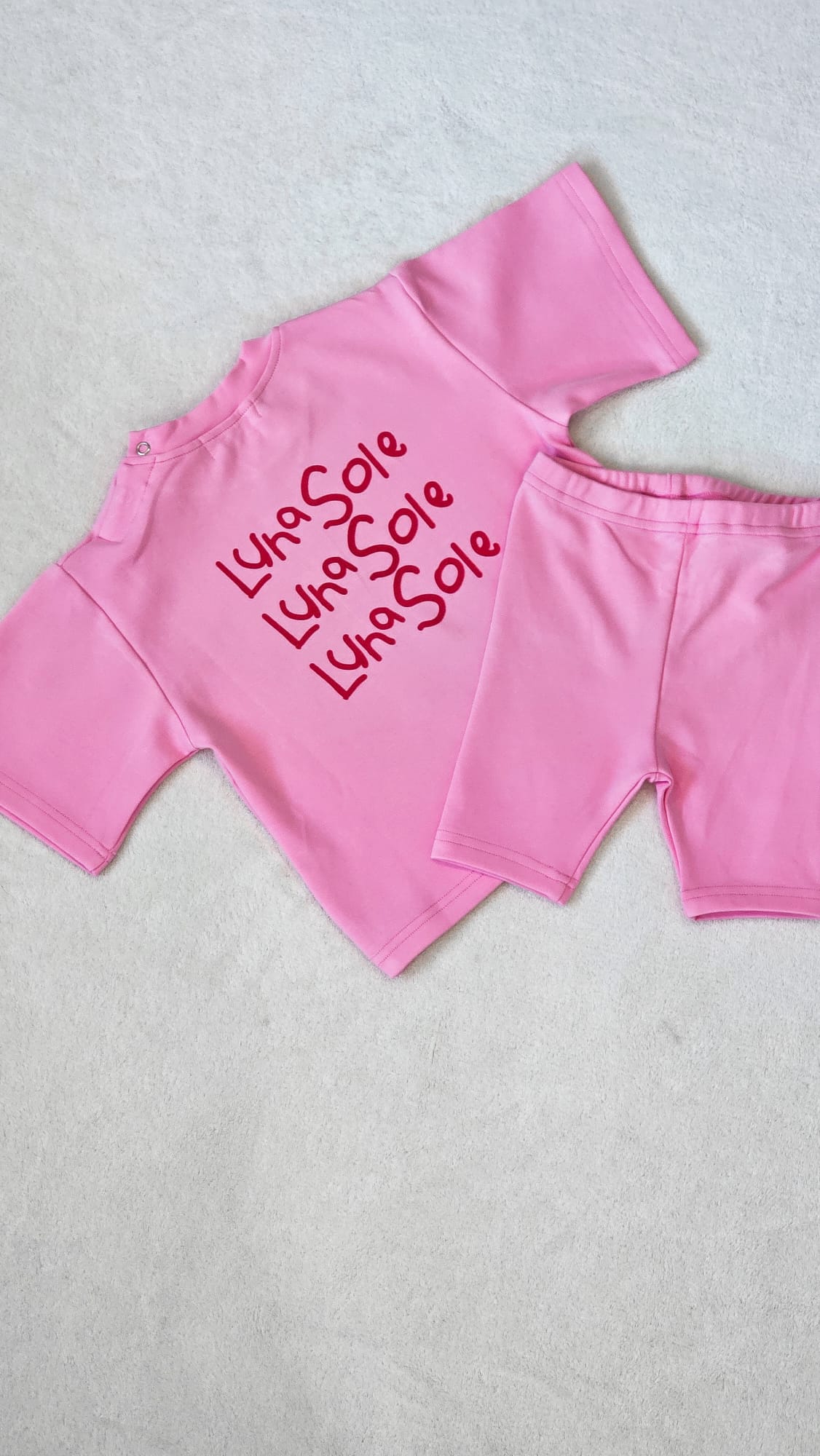 Bike Short + Tee Set | Strawberry