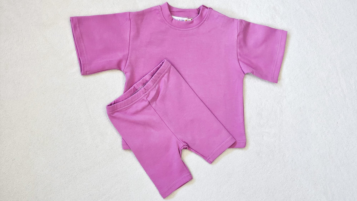 Bike Short + Tee Set | Grape