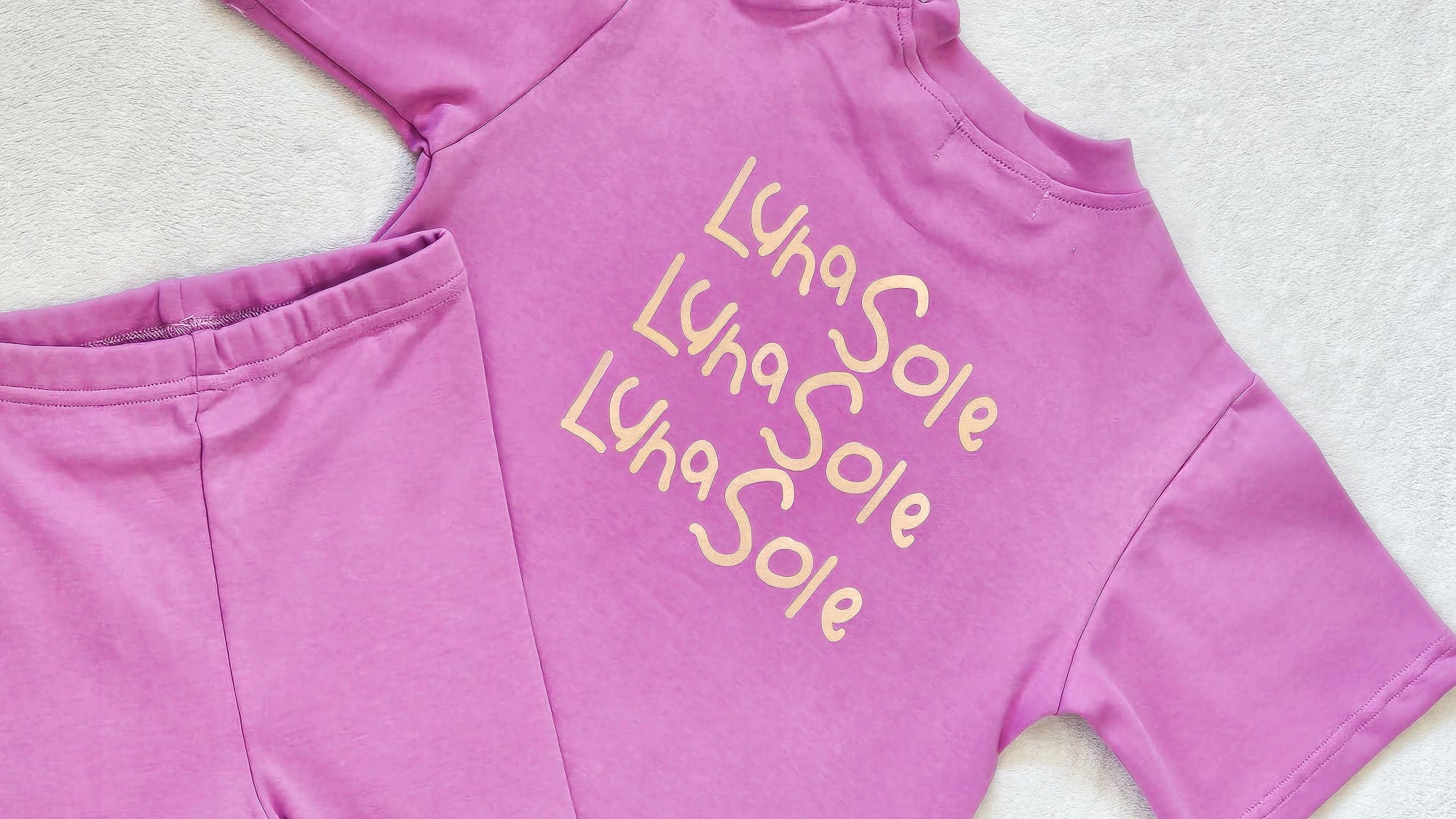Bike Short + Tee Set | Grape