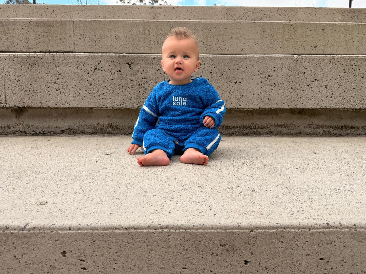 Teddy Bear Romper | Blue Berry
