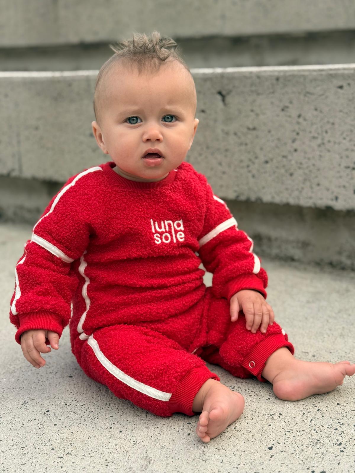 Teddy Bear Romper | Raspberry