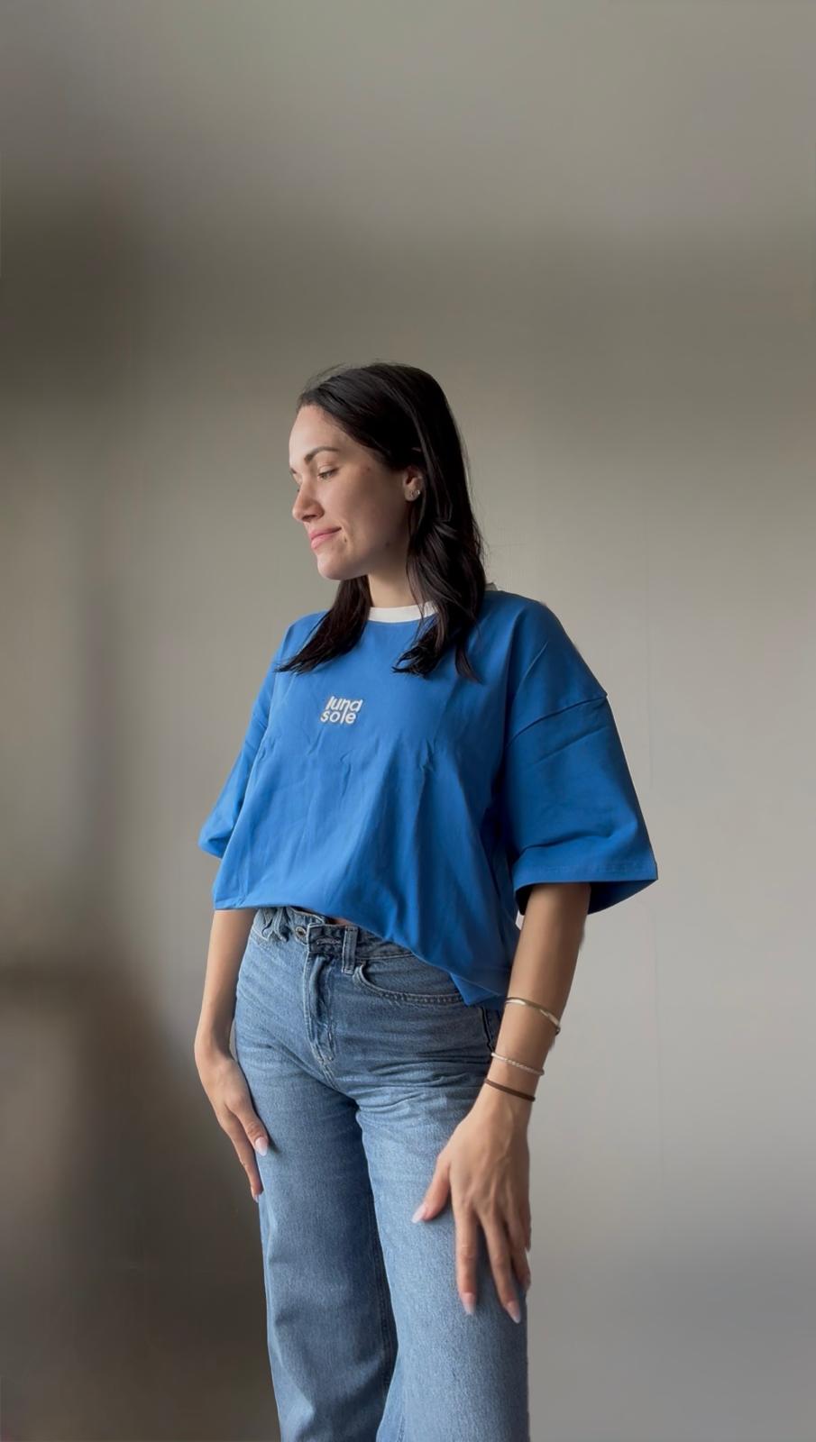 Boxy Tee | Blue Berry | Adult